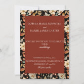 エレガントヴィンテージフローラ結婚式招待状 招待状 (正面)