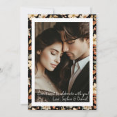 エレガントヴィンテージフローラ結婚式招待状 招待状 (裏面)