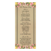 エレガントヴィンテージフローラ結婚式 プログラム (裏面)