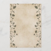 エレガントヴィンテージフローラ結婚章のカード挿入 エンクロージャーカード (裏面)