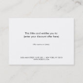エレガントヴィンテージフローラ金ゴールドギフトカード 割引カード (裏面)