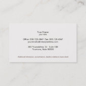 エレガントヴィンテージフローラ黒ストライプの 名刺 (裏面)