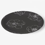 エレガントヴィンテージフローラ黒 ペーパープレート (アングル)