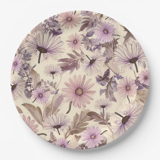 エレガントヴィンテージフローラ ペーパープレート (正面)