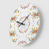 エレガントヴィンテージフローラ ラージ壁時計 (傾斜)