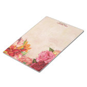 エレガントヴィンテージフローラ |ヴィンテージ紙 |カラフル | ノートパッド (アングル)