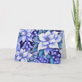 エレガントヴィンテージブインスパイアールフローラクリスマス シーズンカード (裏面)