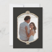 エレガントヴィンテージブビクトリアンラックn金ゴールド写真 招待状 (裏面)