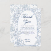 エレガントヴィンテージブフランスのルートイルフレーム サンキューカード (正面/裏面)