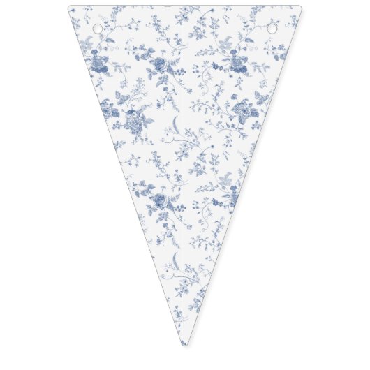 エレガントヴィンテージブフランスのルーフローラジュイ バンティングフラッグ (第2の旗)