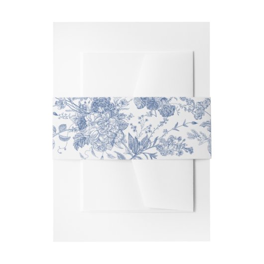 エレガントヴィンテージブフランスのルーフローラジュイ 招待状ベリーバンド (正面例)