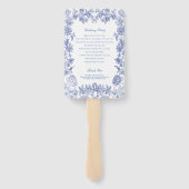 エレガントヴィンテージブフランスのルーフローラ結婚式 プログラム ハンドファン (裏面)