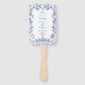 エレガントヴィンテージブフランスのルーフローラ結婚式 プログラム ハンドファン (正面)