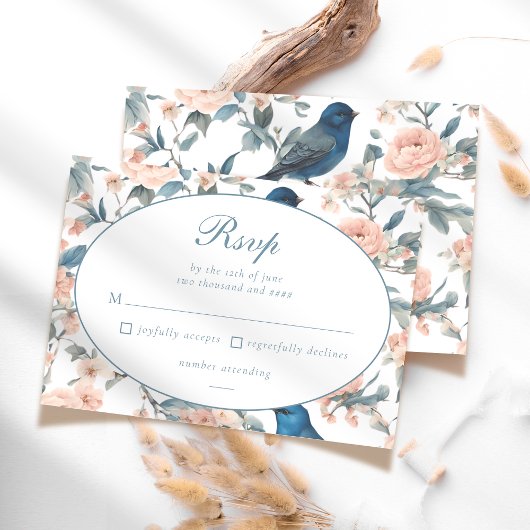 エレガントヴィンテージブフランスのルーフローラChinoiserie 出欠カード