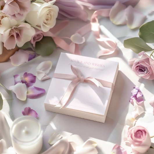 エレガントヴィンテージブライダルシャワーの願いとアドバイス ノートカード