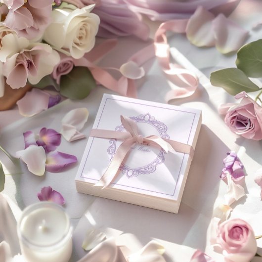 エレガントヴィンテージブライダルシャワーの願いとアドバイス ノートカード