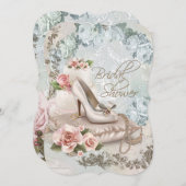 エレガントヴィンテージブライダルシャワー 招待状 (正面/裏面)