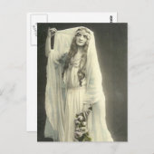 エレガントヴィンテージブライダル写真贈り物 ポストカード (正面/裏面)