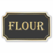 エレガントヴィンテージブラックと金ゴールドパントリーラベル シール (正面)