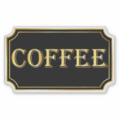 エレガントヴィンテージブラックと金ゴールドパントリーラベル シール (正面)