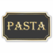 エレガントヴィンテージブラックと金ゴールドパントリーラベル シール (正面)