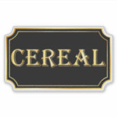 エレガントヴィンテージブラックと金ゴールドパントリーラベル シール (正面)