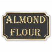 エレガントヴィンテージブラックと金ゴールドパントリーラベル シール (正面)