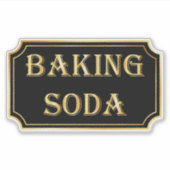 エレガントヴィンテージブラックと金ゴールドパントリーラベル シール (正面)