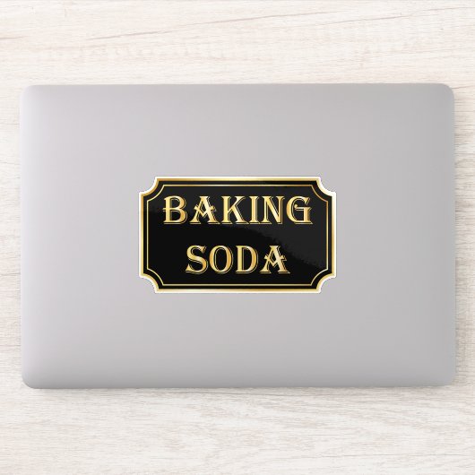 エレガントヴィンテージブラックと金ゴールドパントリーラベル シール (コンピューター)