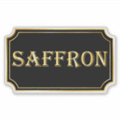 エレガントヴィンテージブラックと金ゴールドパントリーラベル シール (正面)