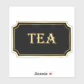 エレガントヴィンテージブラックと金ゴールドパントリーラベル シール (シート)