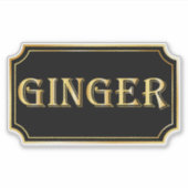 エレガントヴィンテージブラックと金ゴールドパントリーラベル シール (正面)