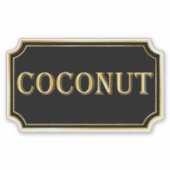 エレガントヴィンテージブラックと金ゴールドパントリーラベル シール (正面)