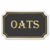 エレガントヴィンテージブラックと金ゴールドパントリーラベル シール (正面)