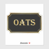 エレガントヴィンテージブラックと金ゴールドパントリーラベル シール (シート)