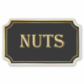 エレガントヴィンテージブラックと金ゴールドパントリーラベル シール (正面)