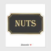 エレガントヴィンテージブラックと金ゴールドパントリーラベル シール (シート)