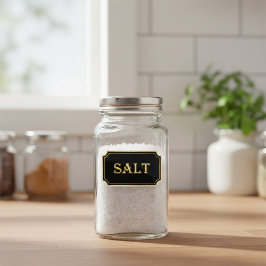 エレガントヴィンテージブラックと金ゴールドパントリーラベル シール