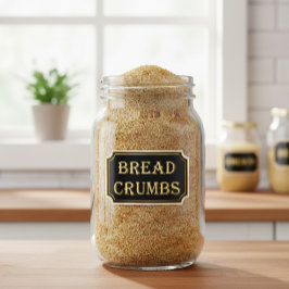 エレガントヴィンテージブラックと金ゴールドパントリーラベル シール