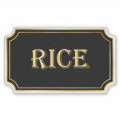 エレガントヴィンテージブラックと金ゴールドパントリーラベル シール (正面)