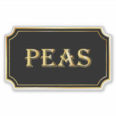 エレガントヴィンテージブラックと金ゴールドパントリーラベル シール (正面)