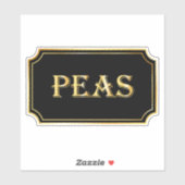 エレガントヴィンテージブラックと金ゴールドパントリーラベル シール (シート)