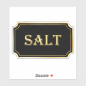 エレガントヴィンテージブラックと金ゴールドパントリーラベル シール (シート)