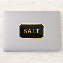 エレガントヴィンテージブラックと金ゴールドパントリーラベル シール