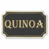 エレガントヴィンテージブラックと金ゴールドパントリーラベル シール (正面)