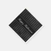 エレガントヴィンテージブラックストライプハッピーハローウィン スタンダードカクテルナプキン (角)