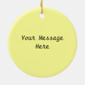 エレガントヴィンテージブラックバードイエロー セラミックオーナメント (裏面)