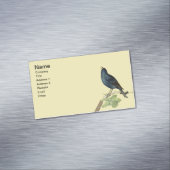 エレガントヴィンテージブラックバードイエロー マグネット名刺 (インサイチュ)