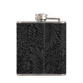 エレガントヴィンテージブラックフローラ金ゴールドモノグラム フラスク (裏面)