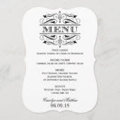 エレガントヴィンテージブラック・フローリ結婚ッシュ メニュー (正面)